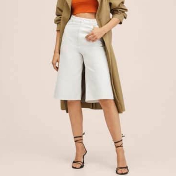 Tibi- NWT White Highwaisted Bermuda Shorts - Picture 1 of 7